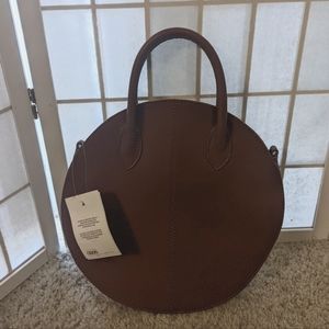 ASOS DESIGN Leather Structured Circle Shopper Bag